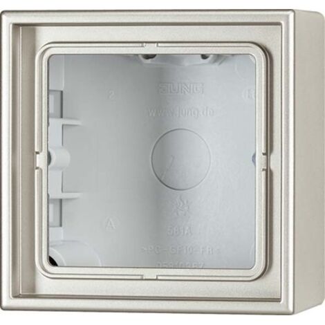 Jung Capuchon apparent simple, LS CUBE, duroplastique laqué, acier inoxydable, montage vertical et horizontal ES 2581 A-L