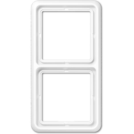 JUNG CD582WW MACRO, DUROPLÁSTICO, RESISTENTE AL RAYADO, BRILLANTE BLANCO ALPINO, DOBLE, 81 X 152MM