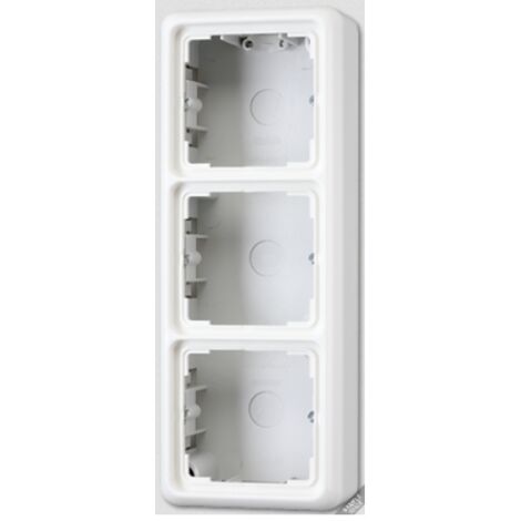 JUNG CD583AW CARCASA DE SUPERFICIE CON MARCO PARA 3 SALIDAS