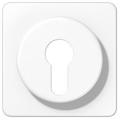 Jung Copertura per interruttore a chiave con protezione antismontaggio 1 posto, termoplastico, serie CD, bianco alpino CD 528 WW