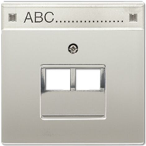 Jung Copertura per scatole di connessione IAE/UAE, 2 x 8 poli, con campo di scrittura, Serie LS, acciaio inox ES 2969-2 NAUA
