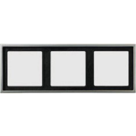 Jung Cornice Tripla in Alluminio Nero per Interruttore