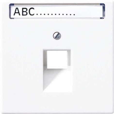 Jung Couvercle pour prises de connexion IAE/UAE, 1 x 8 pôles, avec champ d'inscription, Thermoplastique, Série LS, blanc alpin LS 969-1 NAUA WW