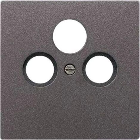 Jung Couvercle pour prises universelles Sat/BK 1 fois, Aluminium laqué, Série LS, anthracite AL 2990 SAT AN