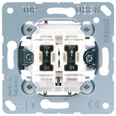 JUNG Doble Pulsador 535U5 Interruptor aluminio 10 AX