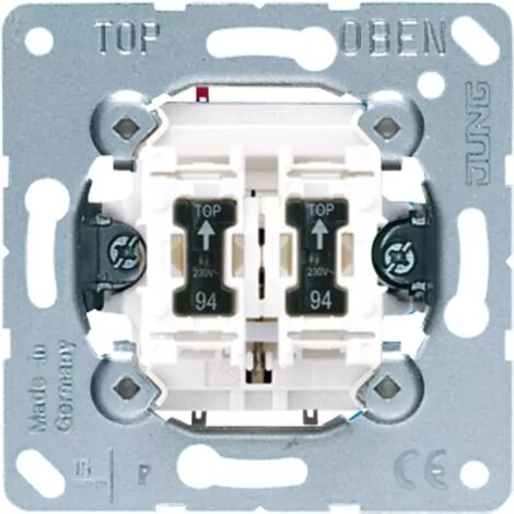 JUNG Doppel-Taster 535U5 Aluminium-Schalter 10 AX