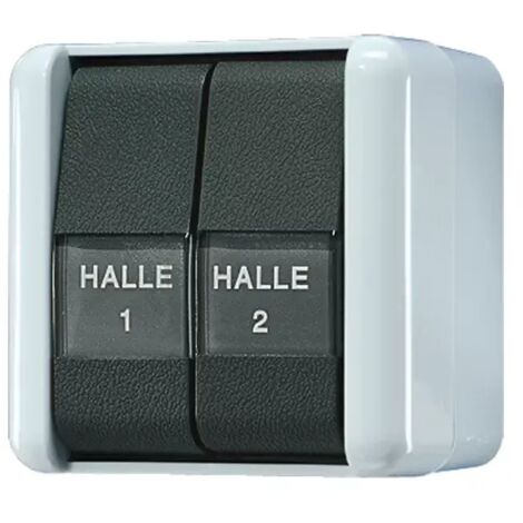 Jung Doppeltaster, 2 Schließer 250 V , mit Schriftfeld, IP 44, WG 800 835NAW