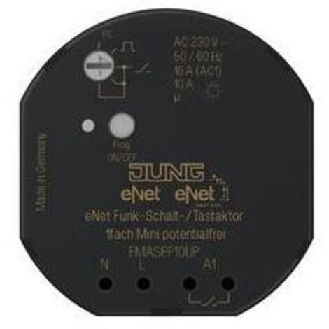 Jung eNet Funk-Schalt-/Tastaktor 1fach Mini potentialfrei FM AS PF 10 UP