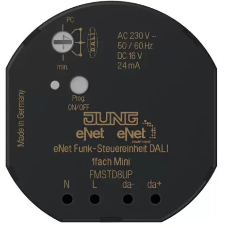 Jung eNet Funk-Steuereinheit DALI 1fach Mini FM STD 8 UP