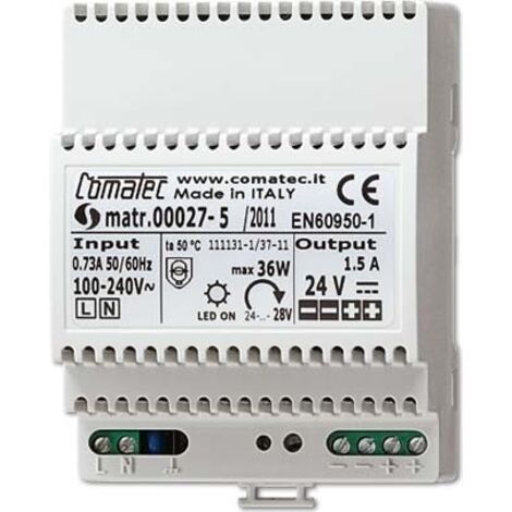 Jung Fuente de alimentación, DC 24 V, REG, 4 TE NT 2415 REG VDC