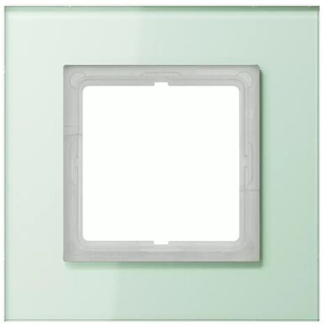 Jung Glasrahmen 1fach, LS PLUS, Glas, mattweiß, senkrechte und waagerechte Montage LSP 981 GLAS