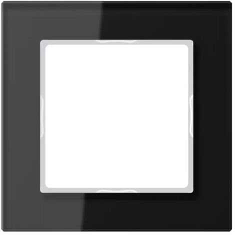 Jung Glasrahmen 1fach, senkrechte und waagerechte Montage, Glas, A CREATION, schwarz AC581GLSW
