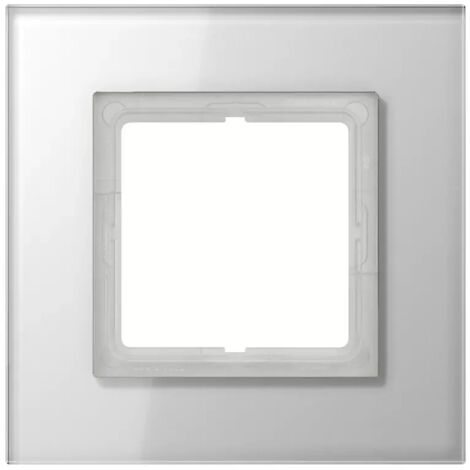 Jung Glasrahmen 1fach, senkrechte und waagerechte Montage, Glas, LS PLUS, alpinweiß LSP981GLWW