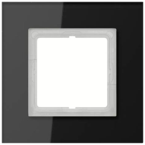 Jung Glasrahmen 1fach, senkrechte und waagerechte Montage, Glas, LS PLUS, schwarz LSP981GLSW