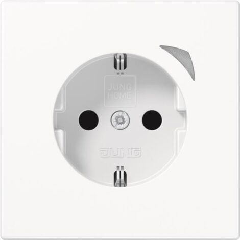 JUNG HOME Presa SCHUKO®, 16 A 250 V , con indicatore di funzione, SAFETY+, serie LS, bianco alpino BT LS 1521 S WW