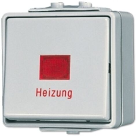 Jung Interrupteur de chauffage, Universel Arrêt-Va-et-vient, 10 AX 250 V , IP 44, WG 600 606 HW