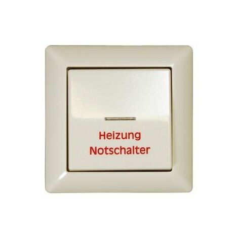 Jung interrupteur d´urgence chauffage AS 500, blanc, plaque complète, AS590H