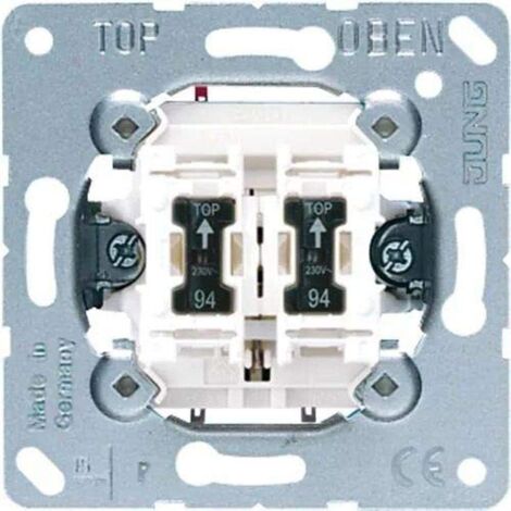 JUNG Interruttore doppio 535U5 in alluminio 10 AX