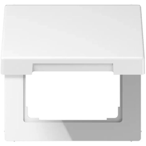 Jung Klappdeckel mit Rückstellfeder, Duroplast, Serie LS, alpinweiß LS990KLWW