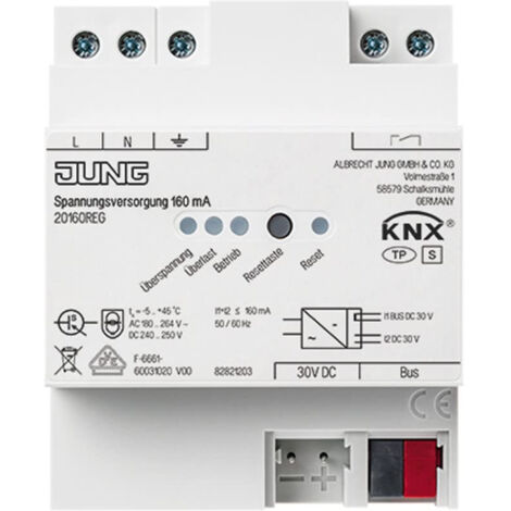 Jung KNX Alimentation, 160 mA, REG, 4 TE 20160 REG