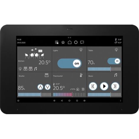 Jung KNX Smart Panel 8, 203 mm / 8″, schwarz SP 008 1U