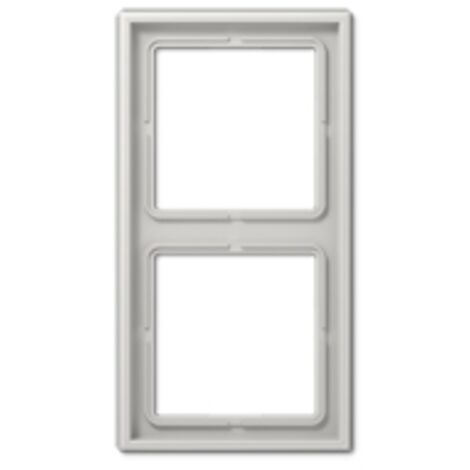 JUNG LS982LG MACRO, DUROPLÁSTICO, RESISTENTE AL RAYADO, BRILLANTE GRIS CLARO, DOBLE, 81 X 152MM