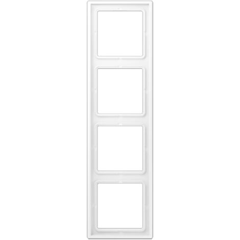 Jung Marco 4 elementos, LS 990, IP 44, Duroplast lacado, blanco nieve mate, montaje vertical y horizontal LS 984 WWM