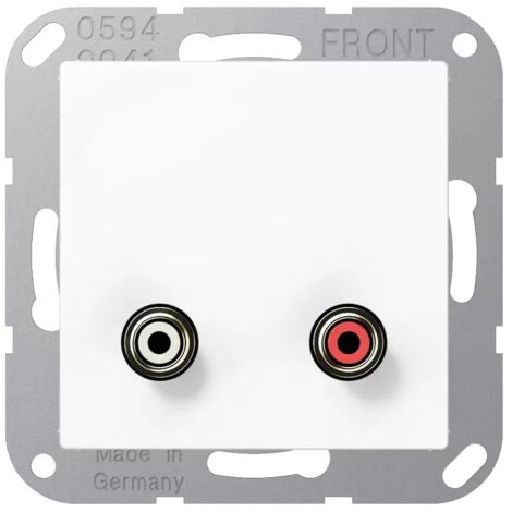 Jung Multimedia-Anschlusssystem Cinch Audio, Serie AS/A, alpinweiß MAA1021WW