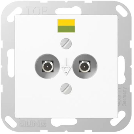 Jung Potentialausgleich-Steckdose, Duroplast, Serie AS/A, alpinweiß A565-2WW