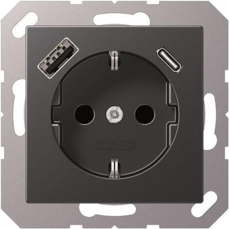 Jung Presa Intermedia USB Antracite Moderna