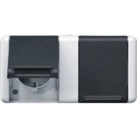 Jung presa Schuko 2 unità grigia IP44 16A 250V