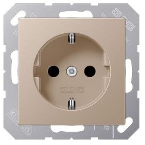 Jung Prise SCHUKO®, 16 A 250 V , duroplastique laqué, série A, champagner A 1520 CH