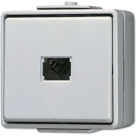 Jung Pulsante, 1 polo deviatore con morsetto N, 10 A 250 V , IP 44, WG 600 633 W