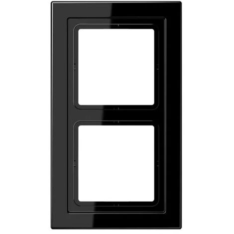 Jung Rahmen 2fach, senkrechte und waagerechte Montage, Duroplast, LS-DESIGN, schwarz LSD982SW