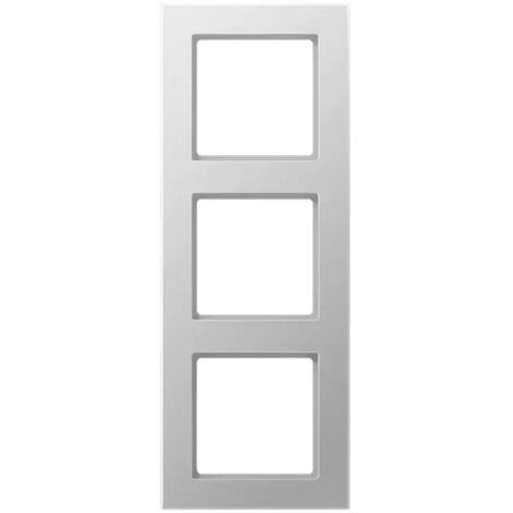 Jung Rahmen 3fach, senkrechte und waagerechte Montage, Duroplast lackiert, A CREATION, aluminium AC583AL