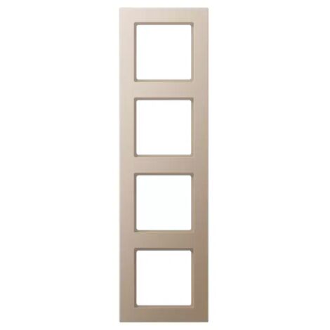Jung Rahmen 4fach, senkrechte und waagerechte Montage, Duroplast lackiert, A CREATION, champagner AC584CH