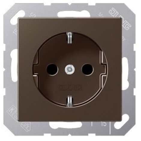 JUNG SCHUKO 16 A PRESA 250 V CON PROTEZIONE CONTATTO S RIE A MOKA, 1 PEZZO CE, A 1520 KI MO A1520KIMO
