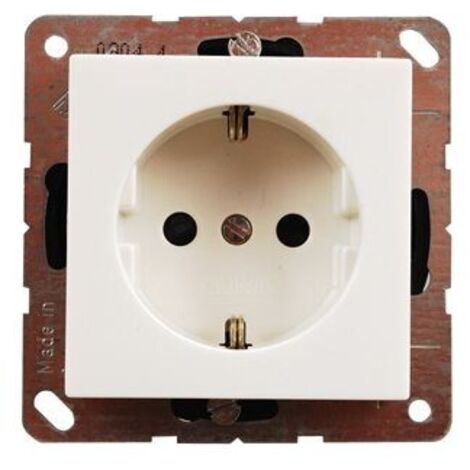 Jung SCHUKO®-Enchufe, 16 A 250 V , SAFETY+, duroplástico, Serie AS/A, alpinweiß A 1520 KI WW