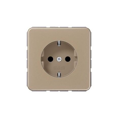 JUNG SCHUKO PRISE 16 A 250 V AVEC PROTECTION DE CONTACT SERIE CD, 1 PIÈCE, OR ET BRONZE, 1520 KI GO CD1520KIGB