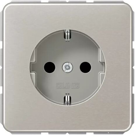 Jung SCHUKO Steckdose, 16 A 250 V , Aluminium eloxiert, Serie CD, platin CD1520PT