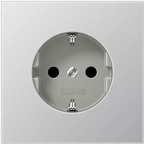 Jung SCHUKO Steckdose, 16 A 250 V , integrierter erhöhter Berührungsschutz, Serie LS, Aluminium AL1520KI