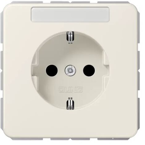 Jung SCHUKO®-Steckdose, 16 A 250 V , mit Schriftfeld, Duroplast, Serie CD, weiß CD 1520 NA
