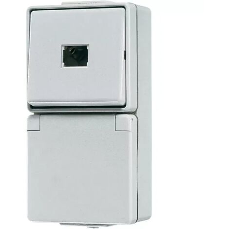 Jung SCHUKO®-Steckdose 16 A 250 V  mit Taster 10 A 250 V  (ohne Kalotte), WG 600 671W