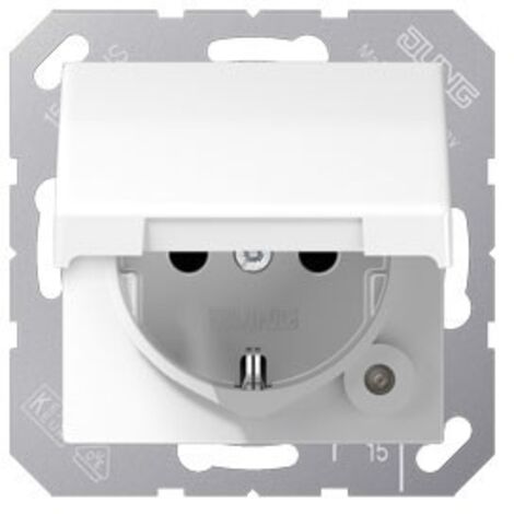 JUNG SCHUKO-STECKDOSE 16A 250V KLAPPDECKEL AS 1520 BFKIKL WW