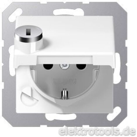 JUNG SCHUKO-STECKDOSE 16A 250V KLAPPDECKEL AS 1520 BFKLSL WW