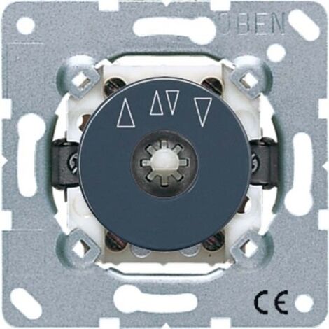 Jung Sélecteur rotatif de store, inverseur/bouton-poussoir 2 pôles (2 entraînements), 10 A 250 V , anthrazit, UP 1234.20