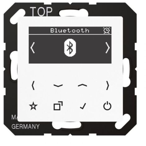 Jung Smart Radio DAB+ Bluetooth®, Serie AS/A, alpinweiß DAB A BT WW
