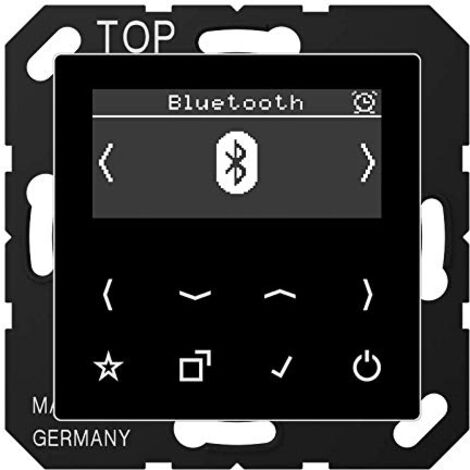 Jung Smart Radio DAB+ Bluetooth®, série AS/A, noir DAB A BT SW