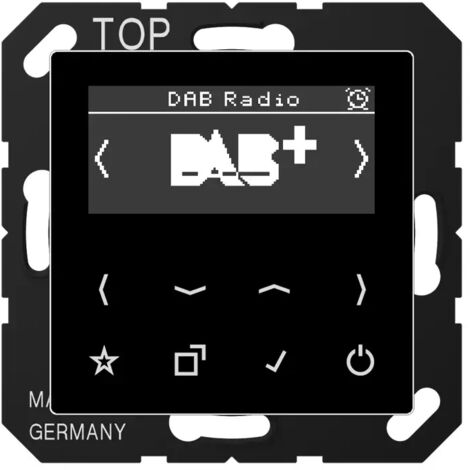 Jung Smart Radio DAB+, Serie AS/A, schwarz DAB A SW