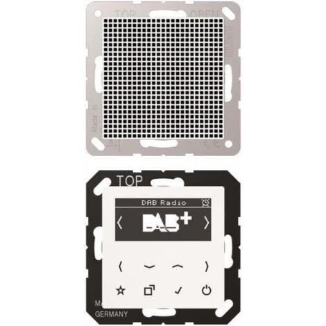 Jung Smart Radio DAB+, Set Mono, serie AS/A, bianco alpino DAB A1 WW